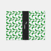 パーソナライズな一流の白い緑のピクルス フリースブランケット (正面(横))