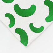 パーソナライズな一流の白い緑のピクルス フリースブランケット (角)