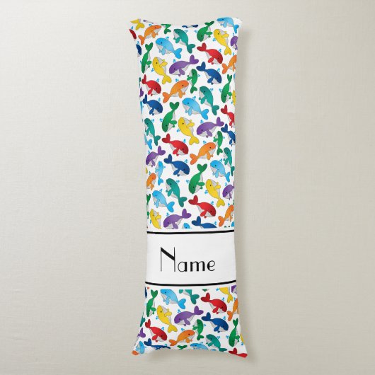 パーソナライズな一流の白い虹のシロナガスクジラ ボディピロー (正面縦)