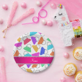 パーソナライズな一流の白い虹のヒョウの財布 ペーパープレート (パーティー)