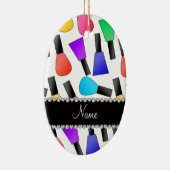 パーソナライズな一流の白い虹のマニキュア セラミックオーナメント (右)