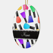 パーソナライズな一流の白い虹のマニキュア セラミックオーナメント (左)