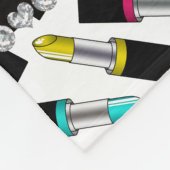 パーソナライズな一流の白い虹の口紅 フリースブランケット (角)