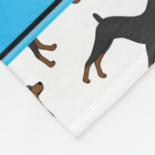 パーソナライズな一流の白い(犬)ドーベルマン・ピンシェル フリースブランケット (角)