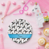 パーソナライズな一流の白い(犬)ドーベルマン・ピンシェル ペーパープレート (パーティー)