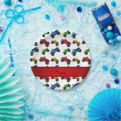 パーソナライズな一流の白いatvパターン ペーパープレート (パーティー)