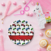 パーソナライズな一流の白いatvパターン ペーパープレート (パーティー)