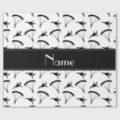 パーソナライズな一流の白いskydivingパターン ラッピングペーパー (フラット)