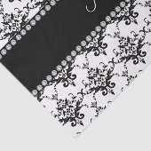 パーソナライズな一流の白く黒いダマスク織 薄葉紙 (詳細)