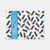 パーソナライズな一流の白のスノーモービル フリースブランケット (正面(横))