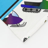 パーソナライズな一流の白のスノーモービル フリースブランケット (角)