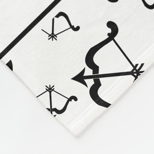 パーソナライズな一流の白は矢を曲げます フリースブランケット (角)