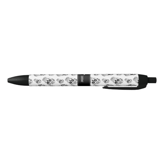 パーソナライズな一流の白砂糖のスカル 黒ボールペン (ボトム)