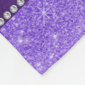 パーソナライズな一流の紫色のてんとう虫の紫色のグリッター フリースブランケット (角)