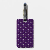パーソナライズな一流の紫色のゴルフ・ボール ラゲッジタグ (裏面縦)