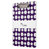 パーソナライズな一流の紫色のバレーボールの球 クリップボード (左)