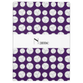 パーソナライズな一流の紫色のバレーボールの球 クリップボード (裏面)