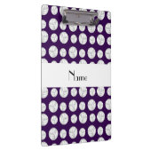 パーソナライズな一流の紫色のバレーボールの球 クリップボード (右)