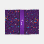 パーソナライズな一流の紫色のフィールドホッケー フリースブランケット (正面(横))