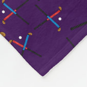 パーソナライズな一流の紫色のフィールドホッケー フリースブランケット (角)