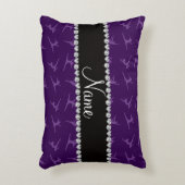 パーソナライズな一流の紫色の体操パターン アクセントクッション (正面(垂直))