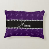 パーソナライズな一流の紫色の体操パターン アクセントクッション (裏面)