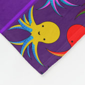 パーソナライズな一流の紫色の虹のタコ フリースブランケット (角)