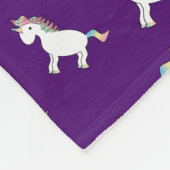 パーソナライズな一流の紫色の虹のユニコーン フリースブランケット (角)