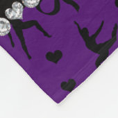 パーソナライズな一流の紫色の踊りのハートの弓 フリースブランケット (角)