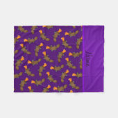 パーソナライズな一流の紫色のplatypusパターン フリースブランケット (正面(横))