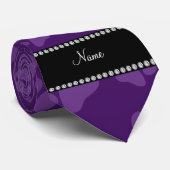 パーソナライズな一流の紫色犬の足のプリント ネクタイ (ロール)