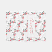 パーソナライズな一流の総括的な女の赤ちゃん フリースブランケット (正面(横))