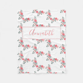 パーソナライズな一流の総括的な女の赤ちゃん フリースブランケット