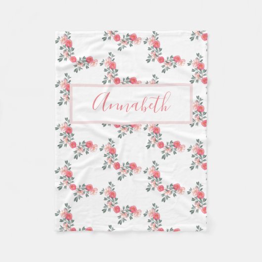 パーソナライズな一流の総括的な女の赤ちゃん フリースブランケット (正面)