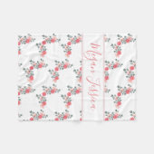 パーソナライズな一流の総括的な女の赤ちゃん フリースブランケット (正面(横))