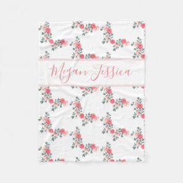 パーソナライズな一流の総括的な女の赤ちゃん フリースブランケット