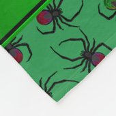 パーソナライズな一流の緑のくも フリースブランケット (角)