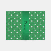 パーソナライズな一流の緑のゴルフ・ボール フリースブランケット (正面(横))