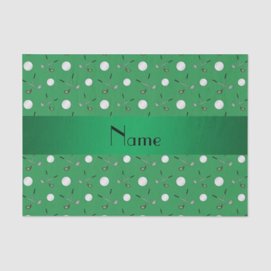 パーソナライズな一流の緑のゴルフ・ボール 薄葉紙 (正面)