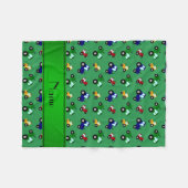 パーソナライズな一流の緑のトラクター フリースブランケット (正面(横))