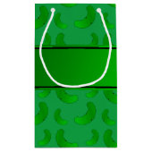 パーソナライズな一流の緑の緑のピクルス スモールペーパーバッグ (裏面)