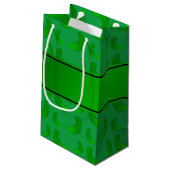 パーソナライズな一流の緑の緑のピクルス スモールペーパーバッグ (裏面アングル)