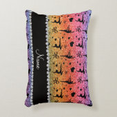 パーソナライズな一流の虹のグリッターの体操 アクセントクッション (正面(垂直))