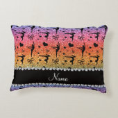 パーソナライズな一流の虹のグリッターの体操 アクセントクッション (裏面)