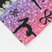 パーソナライズな一流の虹のグリッターの体操 フリースブランケット (角)