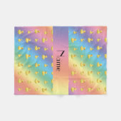 パーソナライズな一流の虹のゴム製アヒルパターン フリースブランケット (正面(横))