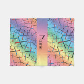 パーソナライズな一流の虹のフィールドホッケー フリースブランケット (正面(横))