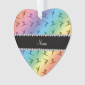 パーソナライズな一流の虹の体操パターン オーナメント (正面)