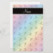 パーソナライズな一流の虹の体操パターン 便箋 (正面/裏面)