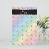 パーソナライズな一流の虹の体操パターン 便箋 (スタンド正面)
